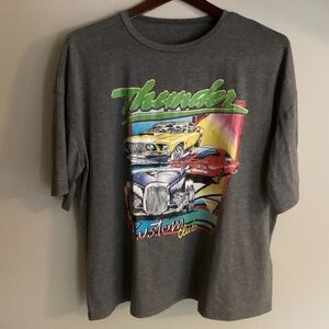 Men’s Size XXL  Thunder Kustom Club Graphic Cars Tee John Galt